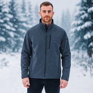 Tumi Men's SZ S Metro Soft Shell Jacket Fleece Lining  Dark Gray F7721